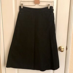 UNIQLO U black denim wrap skirt